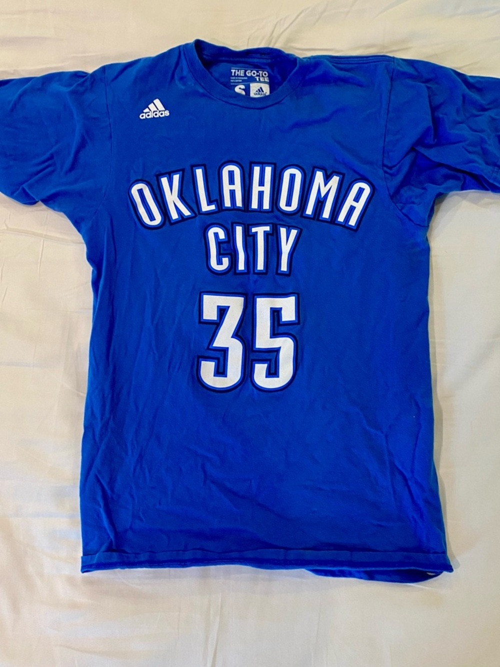 adidas Blue‎ Oklahoma City Basketball Tee featuring Kevin Durant, 35